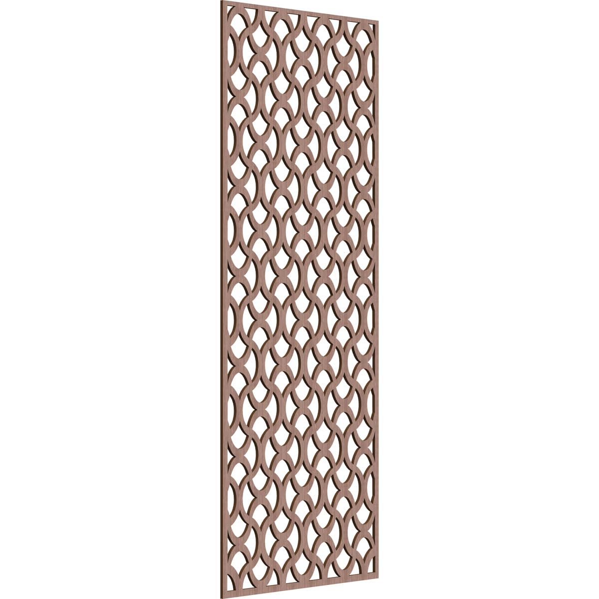 Resort Decorative Pierced Fretwork Wood Wall Panels, 31 3/8"W x 79 3/8"H x 3/8"T, Walnut