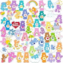 Care Bears Classic 50ct Vinyl Large Deluxe Stickers Variety Pack - Laptop, Water Bottle, Scrapbooking, Tablet, Indoor/Outdoor