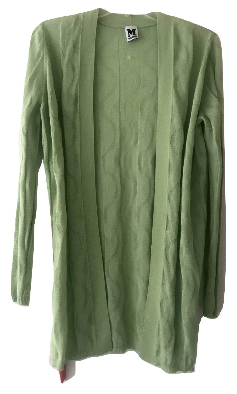 M MissoniLight Green Zig Zag Open Cardigan Size 42