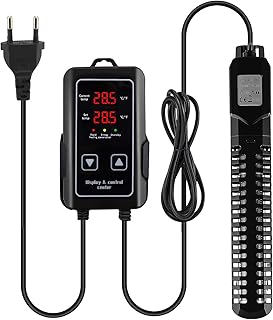 Aquarium Heizung, 500W Einstellbare Aquarium Heizstab mit Externem Digitalanzeige LED Controller, Übertemperaturschutz, Heizung für Aquarien für Salz- und Süßwasser(100-300L)