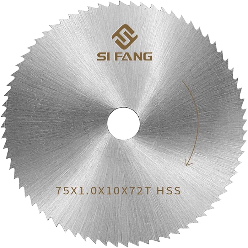 3-Inch HSS Circular Saw Blade 72T for Angle Grinder Metal Wood Plastic Cutting with 3/8-Inch Arbor, Round Cutting Discs Rotary Tool