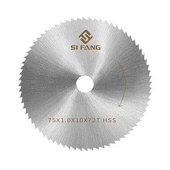 3-Inch HSS Circular Saw Blade 72T for Angle Grinder Metal Wood Plastic Cutting with 3/8-Inch Arbor, Round Cutting Discs Rotary Tool