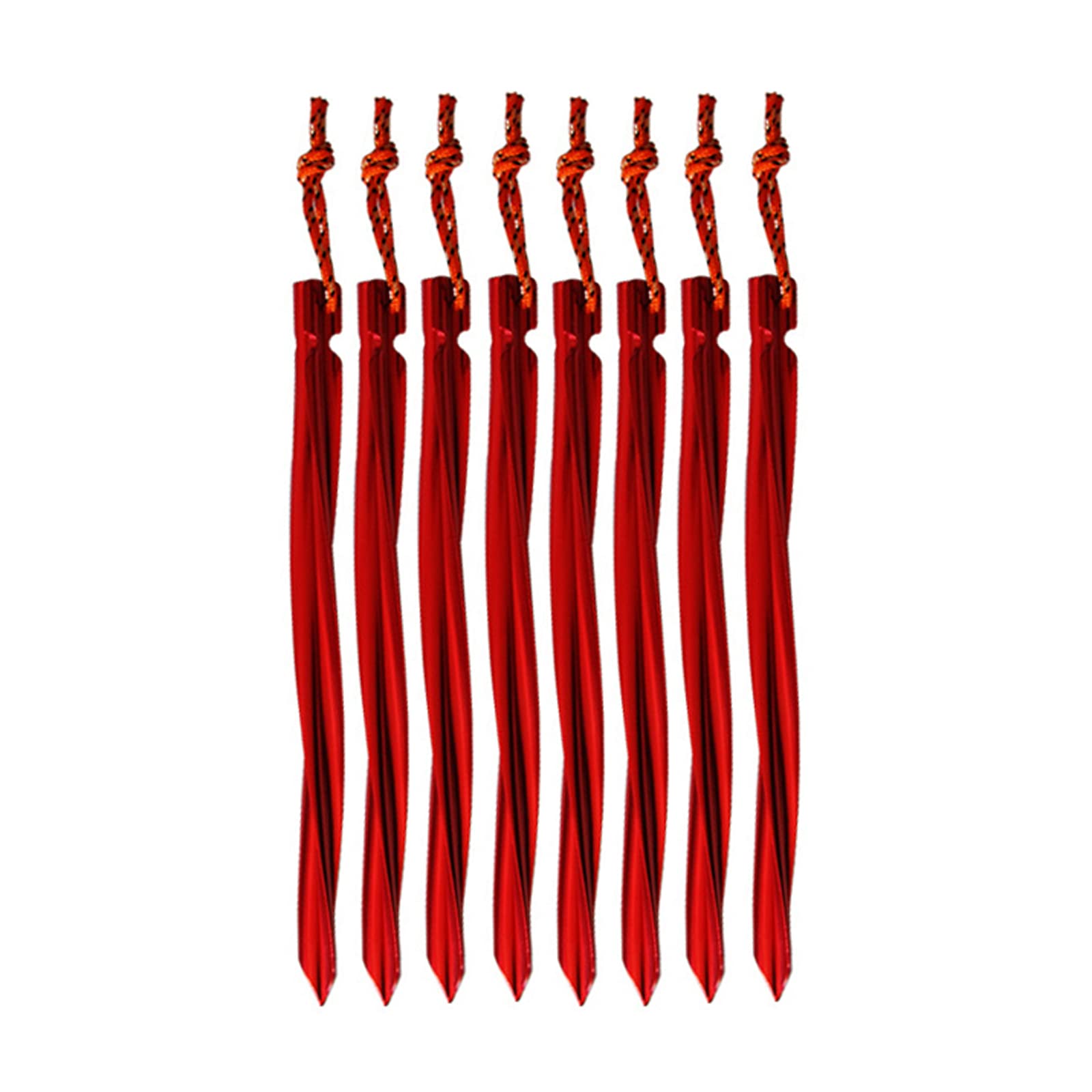 Piquet de tente, clou de tente/piquet de tente avec corde réfléchissante, piquets de tente de camping, alumine anodisée légère et durable, pour le camping en plein air, la plage et le sable - 25 cm
