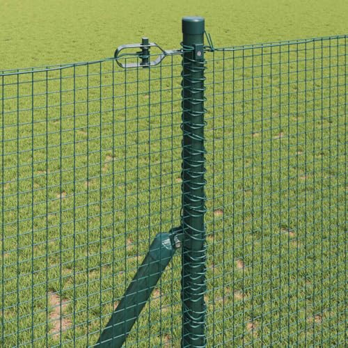 Qnhdfrt Stahl Maschendrahtzaun 1000 x 3,2 x 120 cm Grün für Garten, Hunde & Hühner, witterungsbeständig & rostfrei, moderner Drahtzaun zum Einzäunen von Terrasse, Weide und Campingplatz