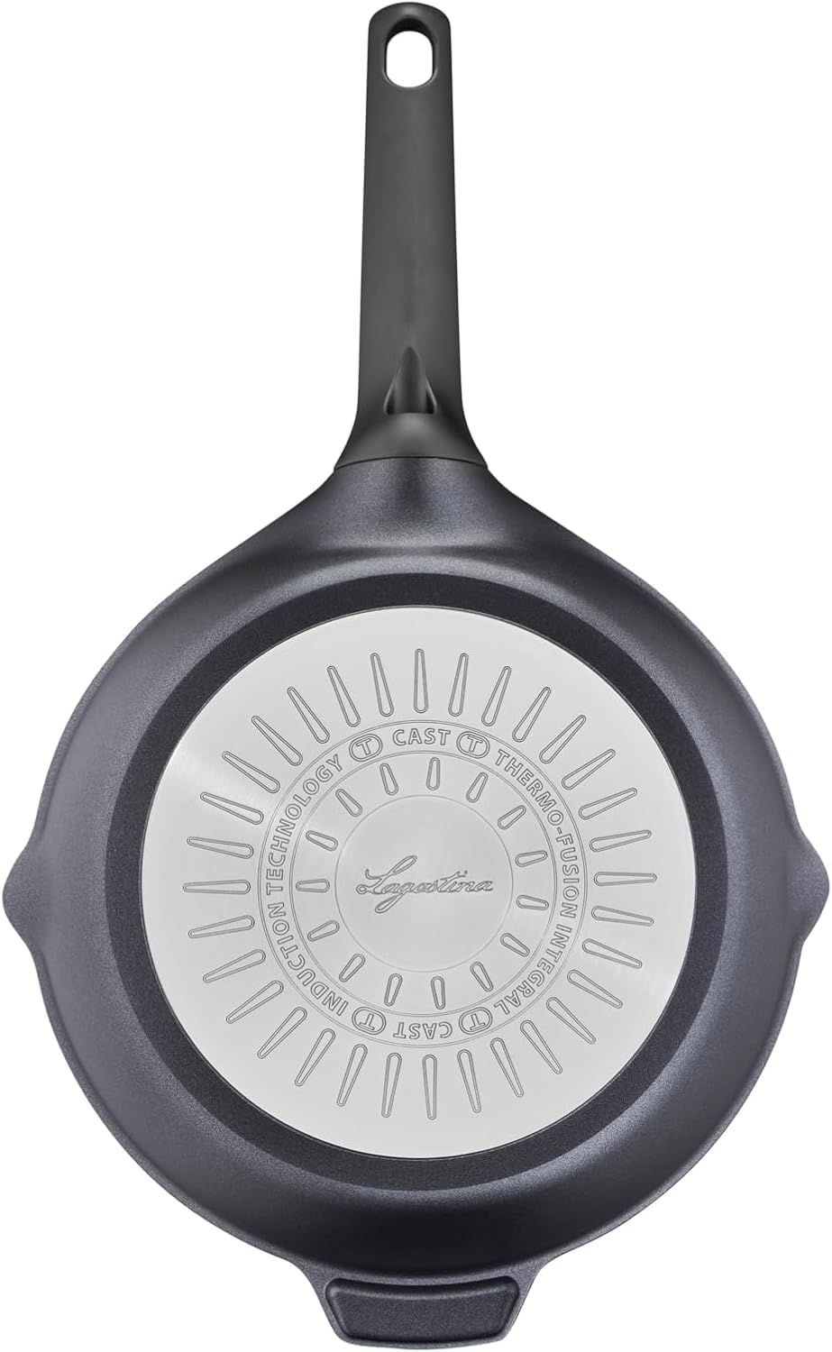 Lagostina Aroma Grill Grill grill antiadhésif rond en aluminium moulé sous pression Ø 26 cm, poêle à induction, gaz et four avec indicateur de cuisson thermo-Signal et revêtement titane