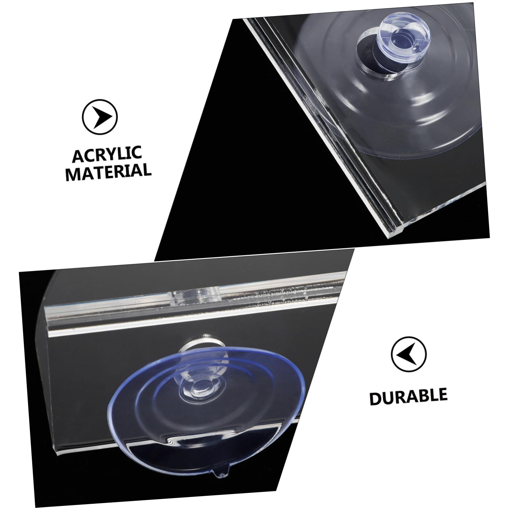 Outanaya Transparenter Acryl Wandregal mit Saugnapf für Gewürzflaschen und Kleine Pflanzen Vielseitiges Aufbewahrungsregal für Küche Wohnzimmer Büro Einfach zu Montieren und Langlebig