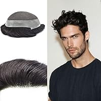 Vista 57 de Toupee - Sistema de pelo para hombres, postizos de encaje suave, sistema de reemplazo de cabello para hombre, línea de cabello de PU, pieza de pelo