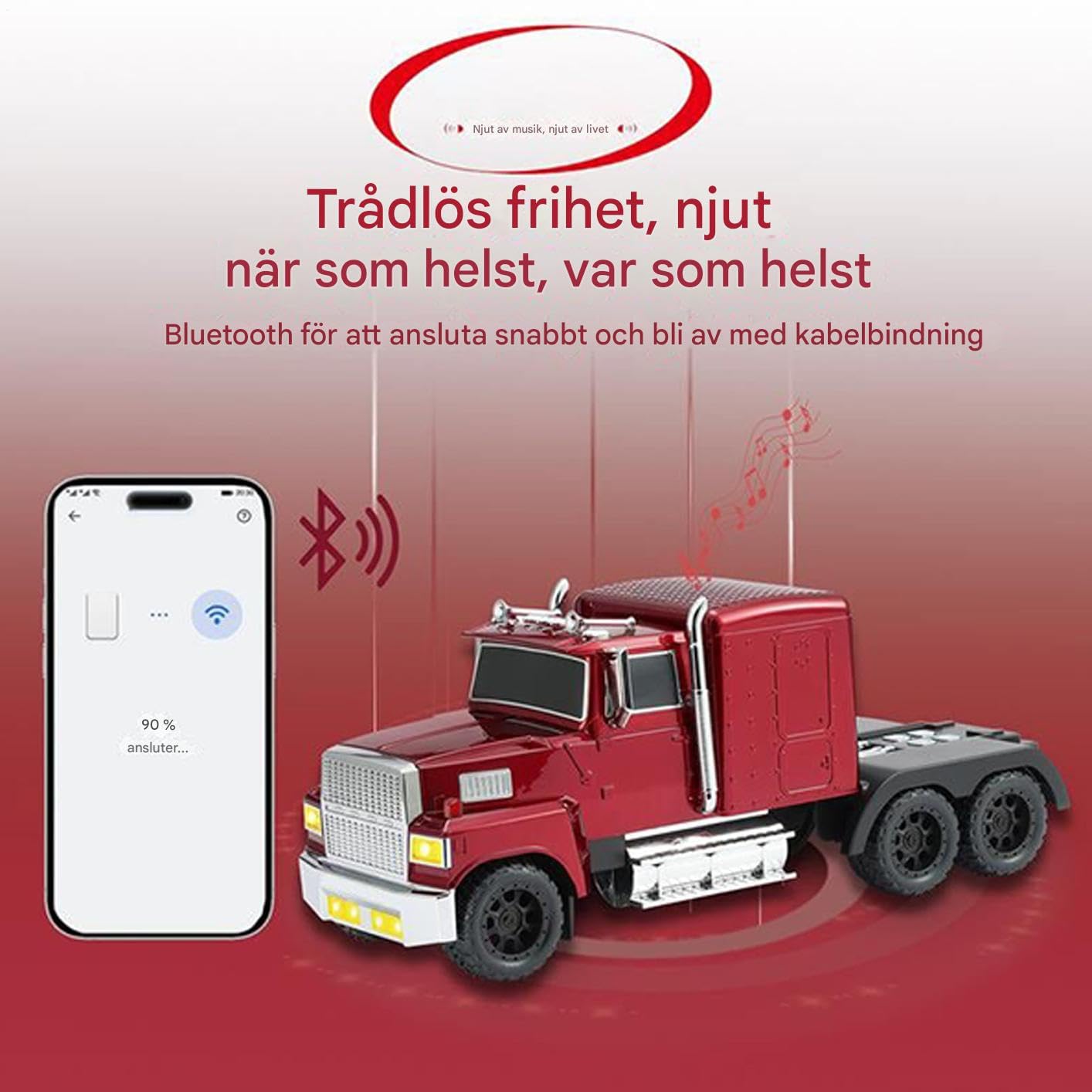 Altoparlanti da Tavolo Cassa a Forma di Camion con Microfono Integrato e | Altoparlante Senza Fili da Viaggio con LED e Radio FM Per Appassionati di Auto, Feste e Viaggio