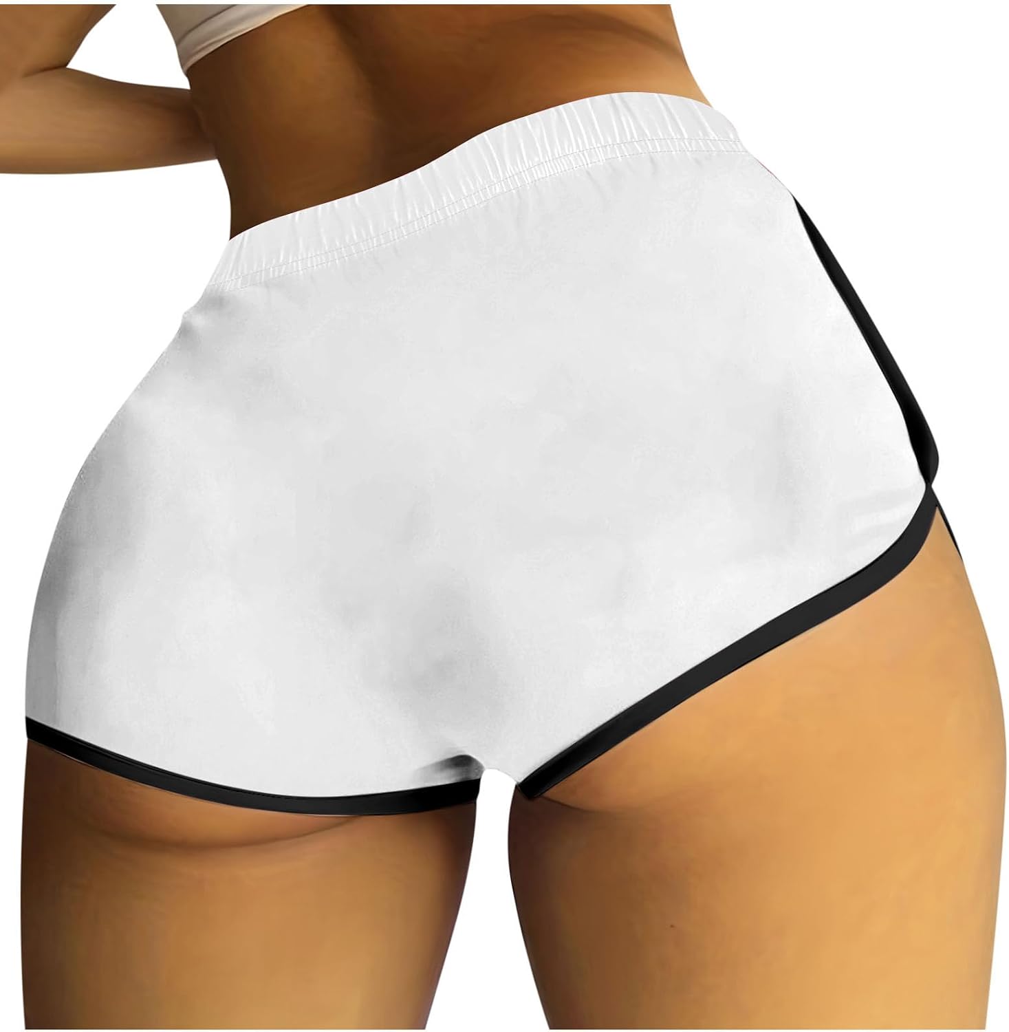Womens Yoga Booty Shorts Sexy Butt Lifting Leggings Dance Sport Workout Dolphin Hem Active Loungewear Briefs