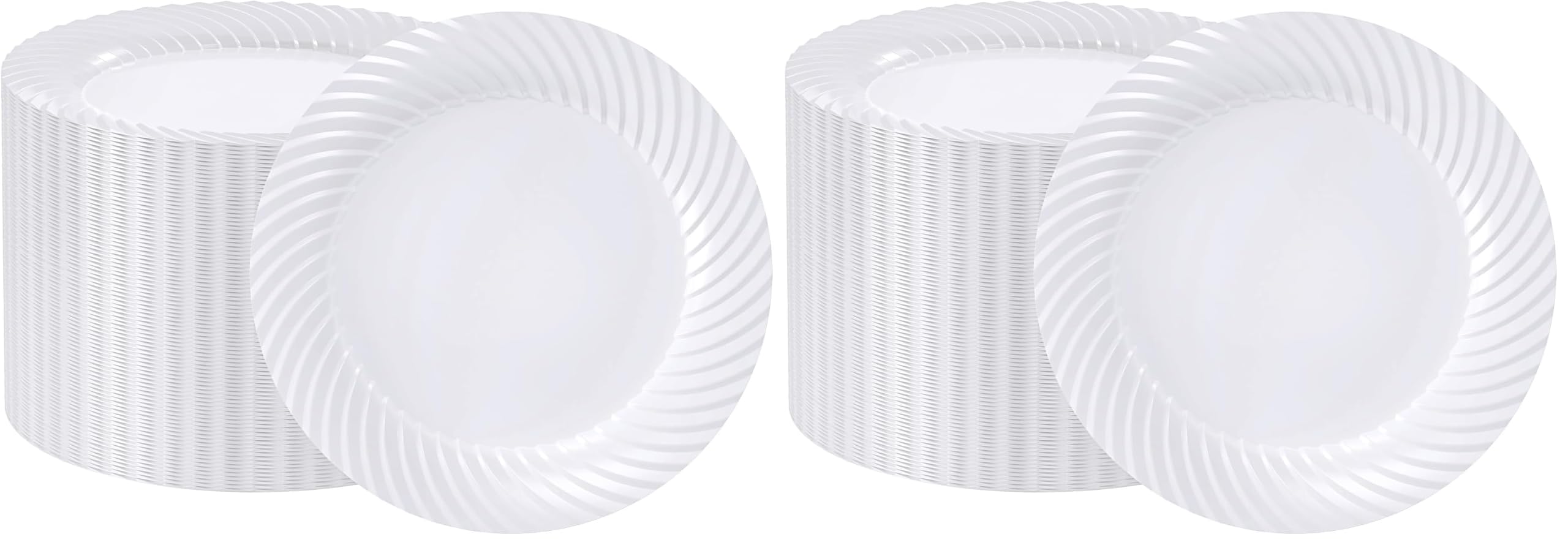 Disposable White Plates - 100 Count, 10 Inch -9