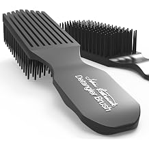 Felicia Leatherwood Black Detangler Brush - For Kinky, Curly, Wavy 4C or Straight Hair - Detangles Tangles and Smoothes Coils - No Pain for All Ages