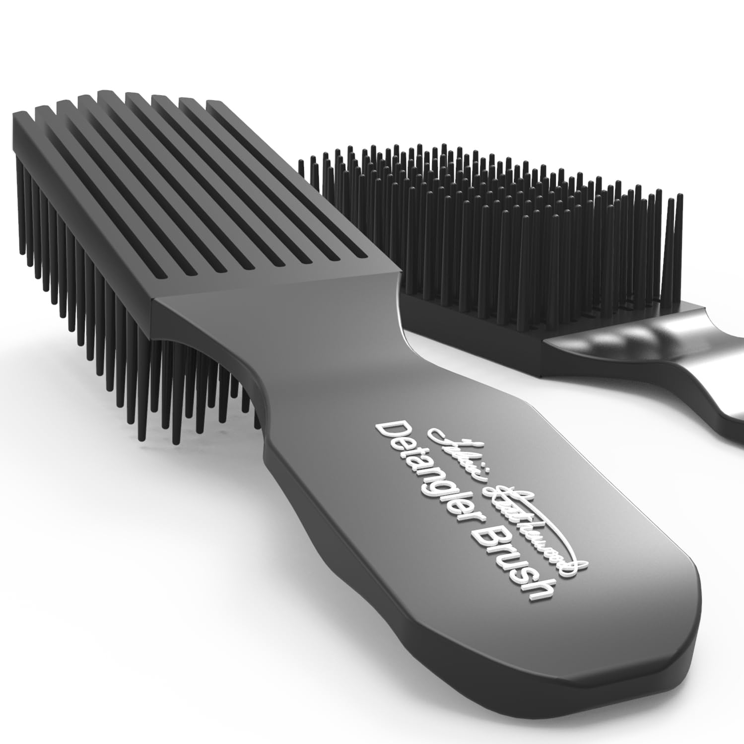 Black Detangler Brush by Felicia Leatherwood – For Kinky, Curly, Wavy 4c or Straight Hair – Tame Your Tangles Smooth Your Coils – Pain Free for All Ages