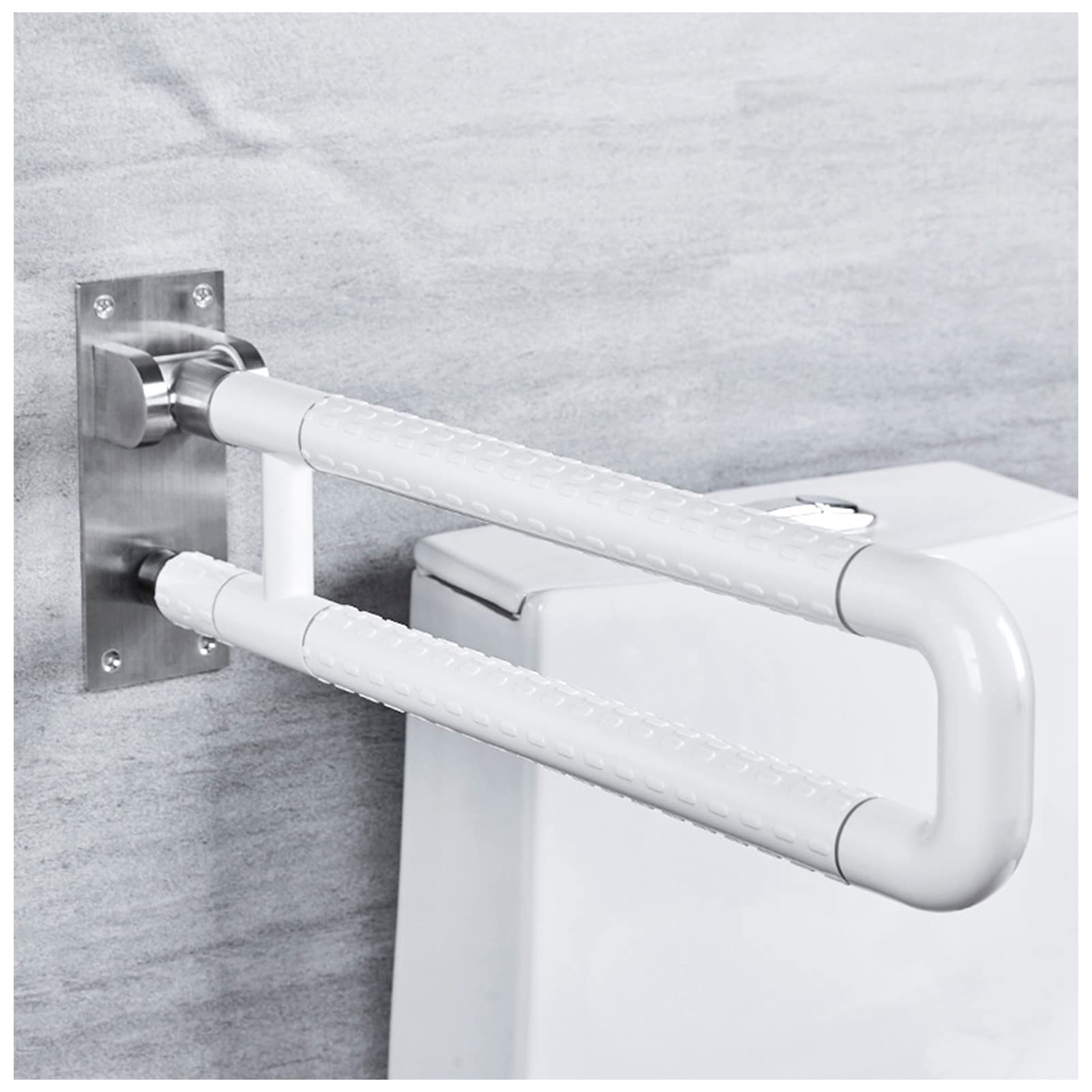Barre d'appui de toilette pliable antidérapante pour femme enceinte et PMR