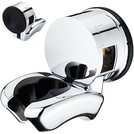 Support Pommeau De Douche Ventouse Support De Douche Universel, Support De Douche à Main En Chrome Argenté Support Douche Ventouse