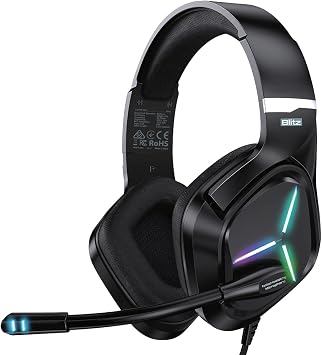 Vertux Oyuncu Kulakl k Stereo 7.1 Surround Kablolu Kulak st  - Vertux BLITZ Siyah