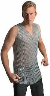 New Aluminium Chainmail Shirt Aluminum Sleeveless Chain Mail Haubergeon Costume