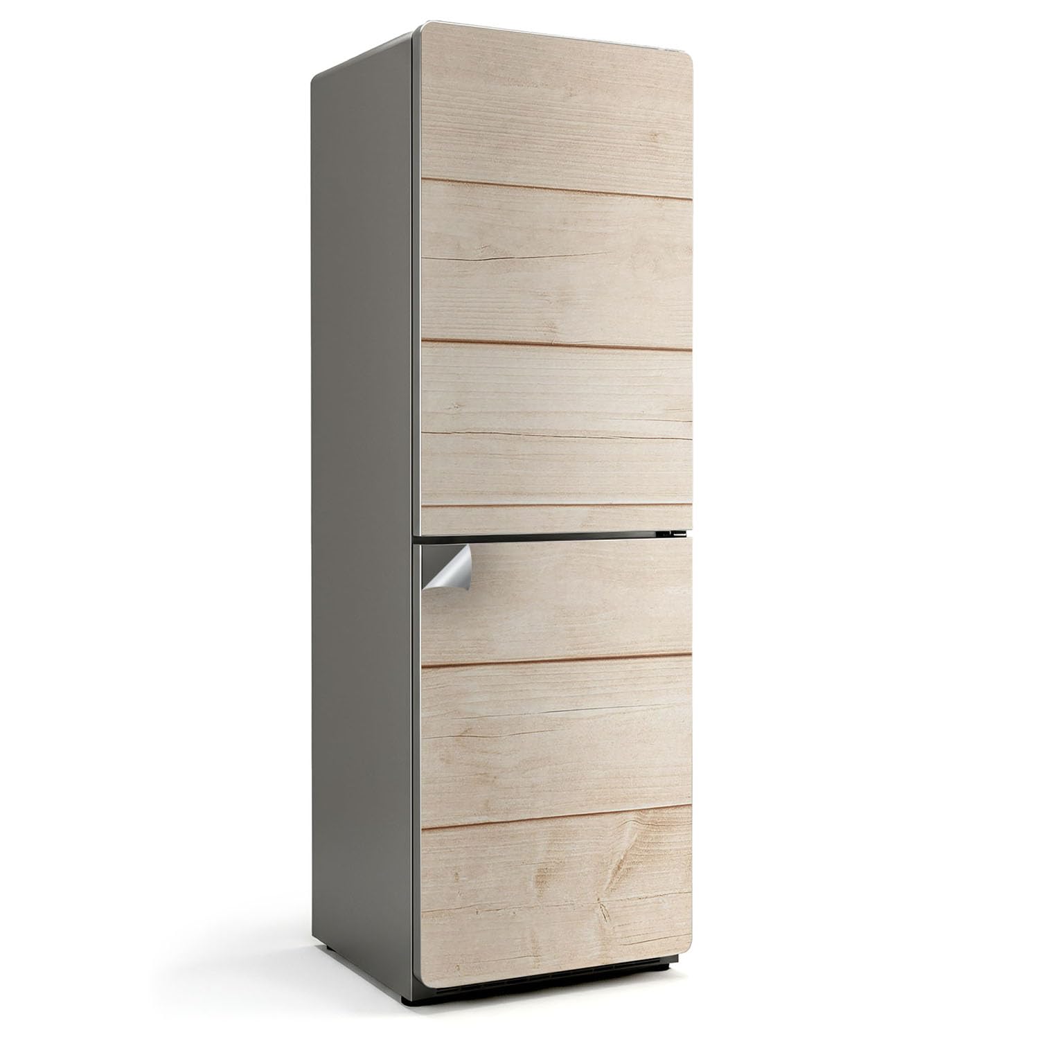 Sticker frigo masquage rayures 60x190 protection cuisine adhésive bois horizontal