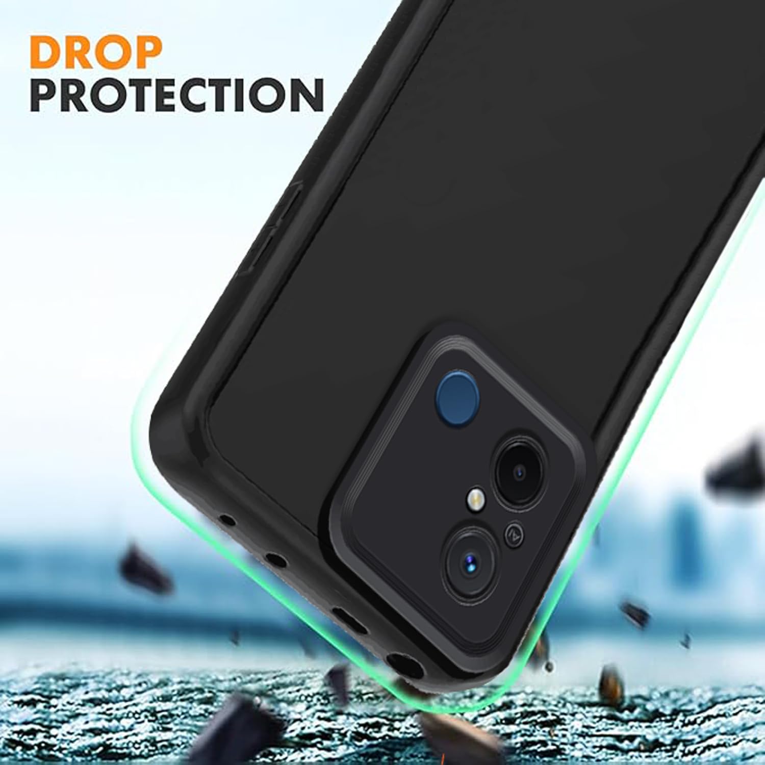 GOGME Cover per Xiaomi Redmi 12 4G, Custodia Protettiva Completa in Silicone TPU Morbido, Cover Antipolvere Antiurto - Marrone