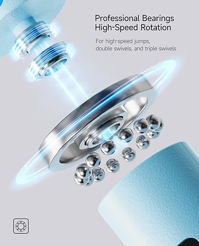 Miniatura 3 de Cuerda de saltar mejorada cuerdas de saltar con funciones de cálculo de calorías, conteo y temporizador, cuerda de saltar de alambre de acero