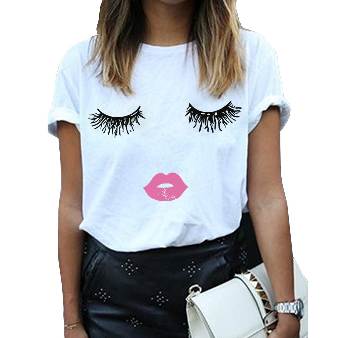 BLACKMYTH Women Summer Funny Print Short Sleeve Top Tee Graphic Cute T-Shirt - Review, Price and Buying Guide