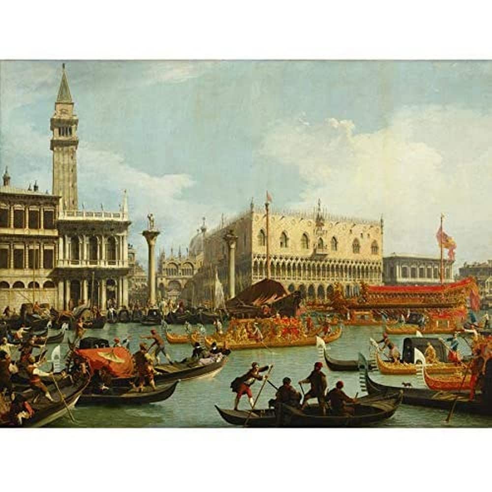 Canaletto Bucentaur's Return Venice Italy Painting Unframed Wall Art Print Poster Home Decor Premium