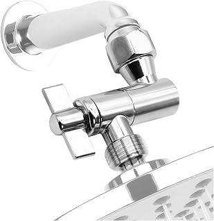 Adjustable Shower Head Extension Adapter, Stainless Steel 360° Swivel Universal Connection for Fixed and Rain Showerhead