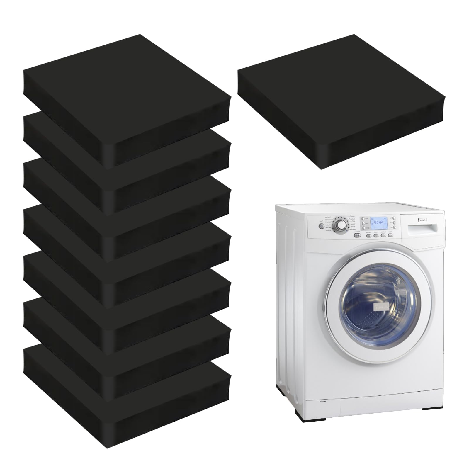 seimeinoki ゴム板 20mm厚 8個入 滑り止め 高さ調整ゴム 防音 防振ゴム 騒音 振動吸収 防止マット緩衝材 傷防止 家具保護用 テーブル/椅子/ベッド/家具用 滑り止めマット 50×50×20mm