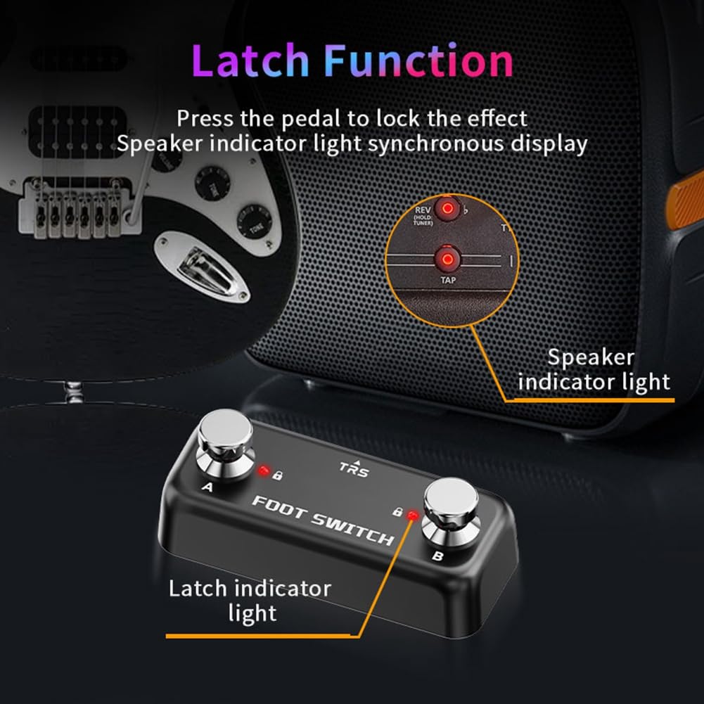 Amazon.co.jp: Kudjnfhya フットスイッチ ラッチ オーディオ デュアル