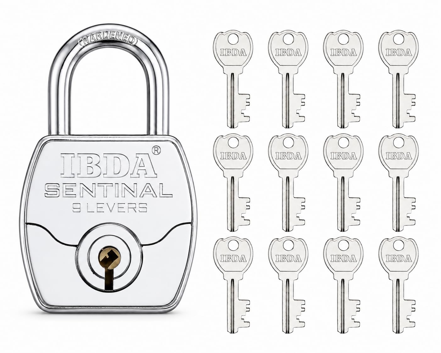 IBDA High Security Steel Body Lock with 12 Keys | Auto Lock for Home, Shutter, Gate, Door & More-image-11