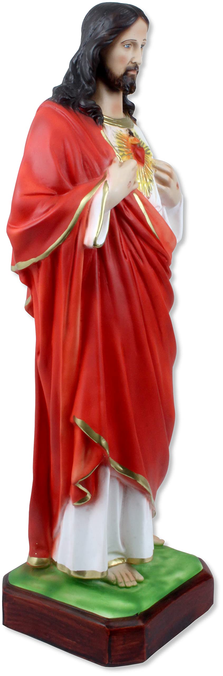 Proposte Religiose Statua del Sacro Cuore di Gesù in Resina Dipinta a mano - Cm 50 MADE IN ITALY