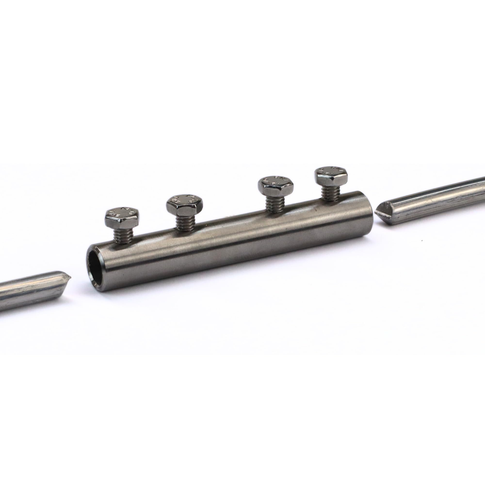 HausHeld® Morsetto parallelo V4A, connettore passante Ø8–10 mm