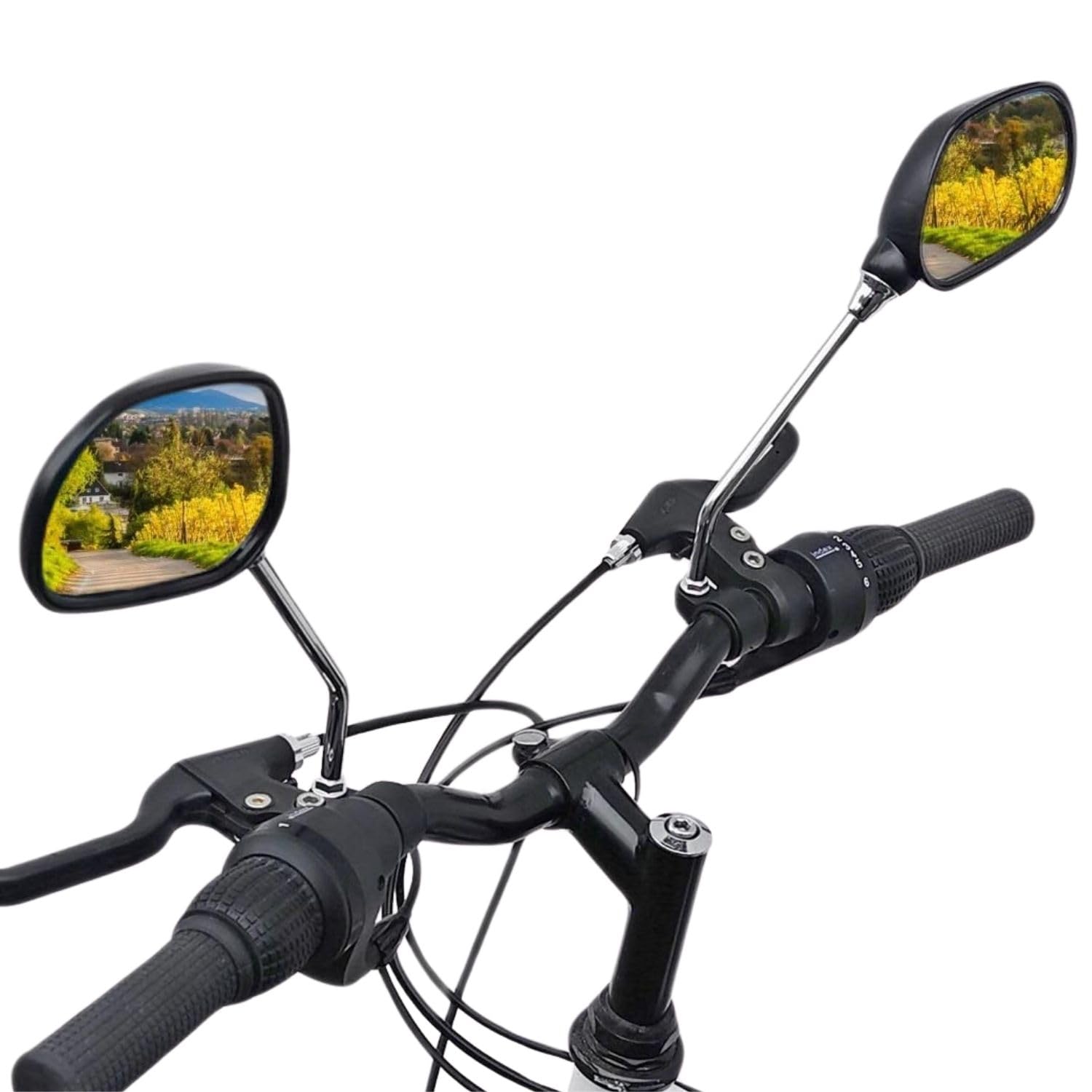 Red Loon Fahrradspiegel für Lenker - rechts & links - Rückspiegel Fahrrad Fahrradrückspiegel E Bike - Lenkerspiegel Fahrrad Spiegel Rückspiegel - 360° drehbar