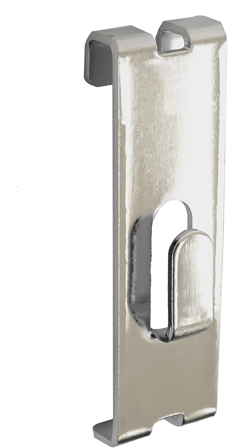 VICTORY DISPLAY & STORE FIXTURE MFG Heavy Duty Grid Picture Hook Attaches to All Grid Panels and Grid Walls (Quantity 20) (20, Chrome)
