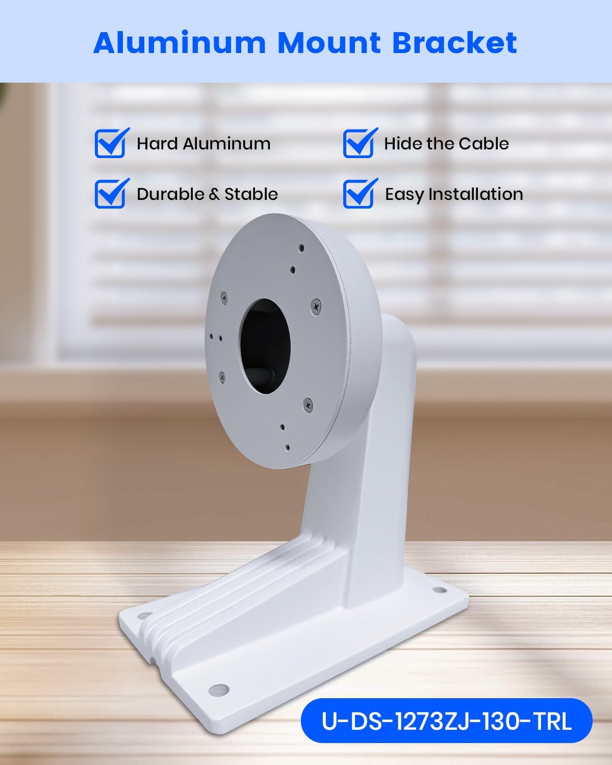 KU-DS-1273ZJ-130-TRL Aluminum Alloy Wall Mount Bracket with Junction Box for HIK Dome Cameras