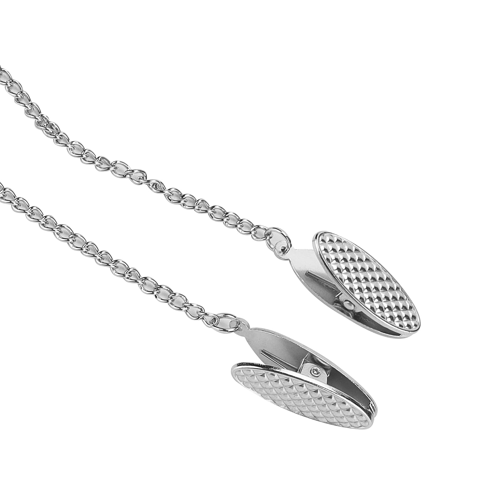 UNGFEI 10 PCS 50cm Silver Napkin Chain with Clips, Alloy Serviette Neck Holder Clip for Home Restaurant Hotel - Image 4