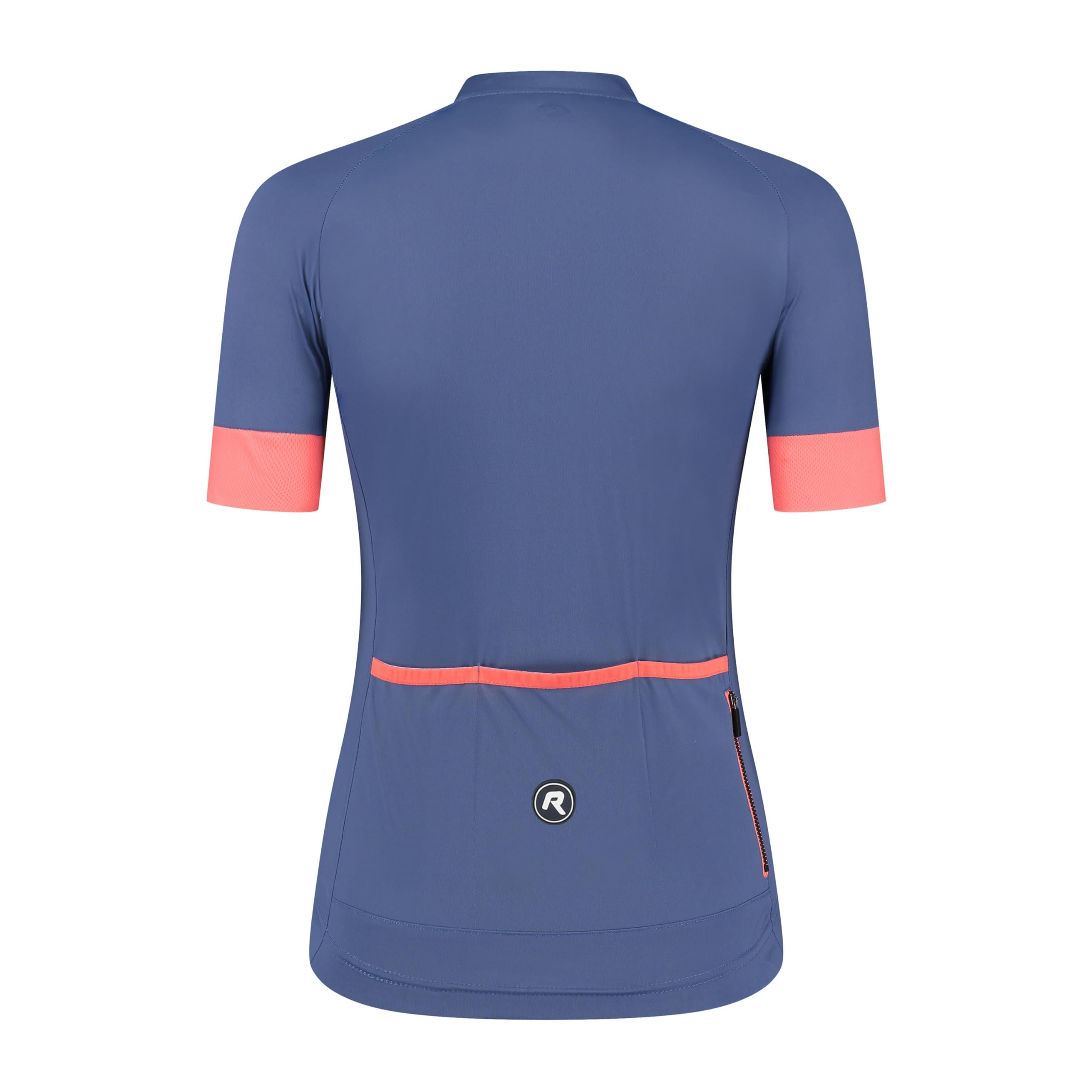 Rogelli Modesta Maglietta da Ciclismo a Maniche Corte Donne, Blu/Corallo