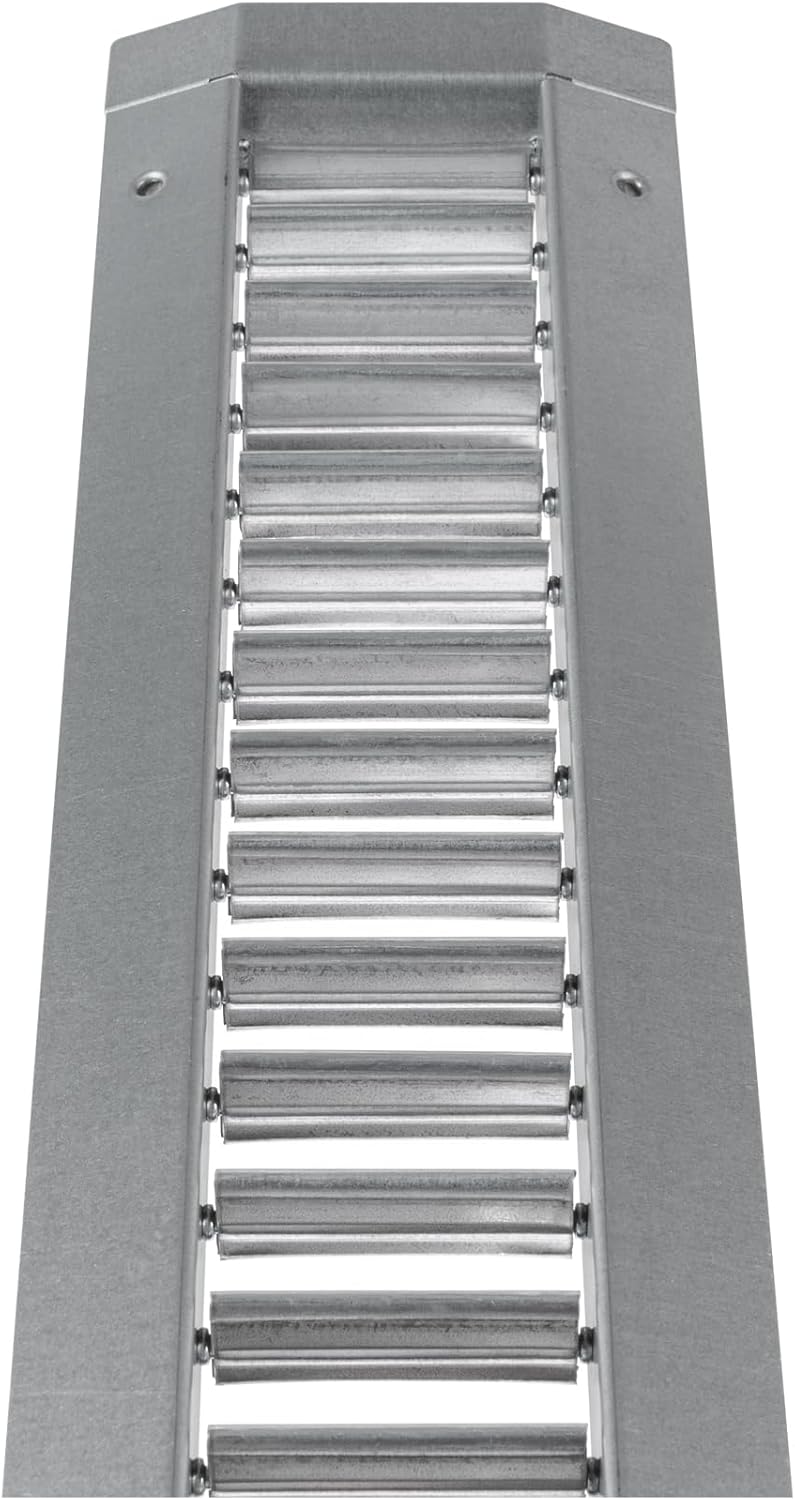 Vent Systems 17" x 3" Inch Galvanized Steel Louvered Air Return Vent Cover for Round Ducts, HVAC Pipes - Air Supply Exhaust Register Grille for Heater Ventilation, Air Duct - Adjustable Louver Blade