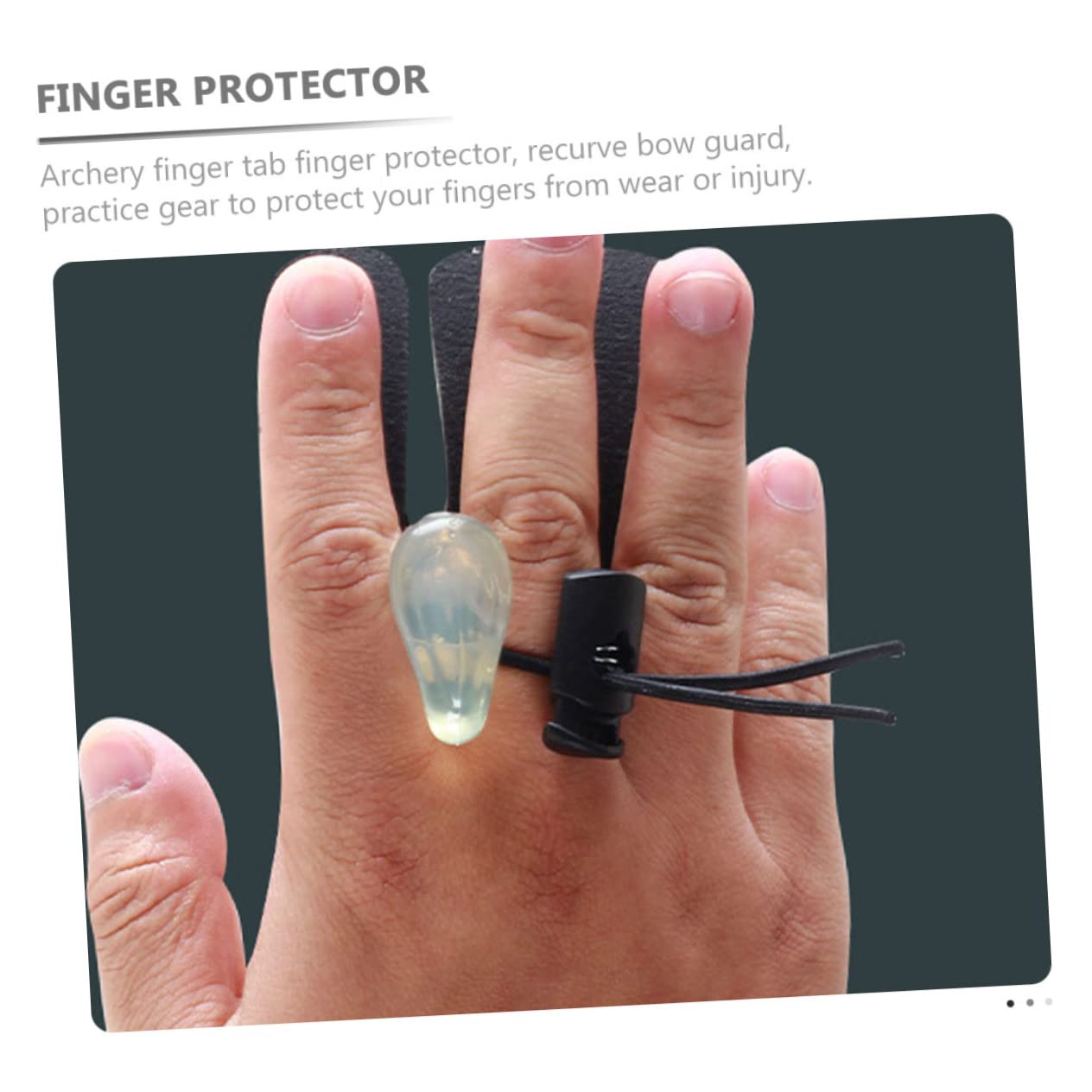 POPETPOP Ergonomic Archery Finger Tab Bowstring Guard Thumb Ring Cover Outdoor Gear