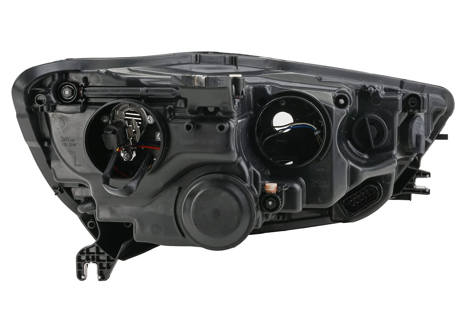 Johns, Set di fari alogeni anteriori principali adatti per Audi A6 4G 04/11-08/14 H7 H15 sinistra e destra + fendinebbia + lampadina