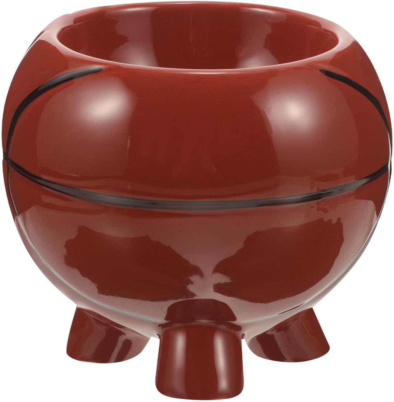 SUPVOX Ceramic Basketball Pet Bowl for Cats and Dogs Stylish and Stable Feeding Dish Reusable Food and Water Container for Indoor Pets Eye-catching Design