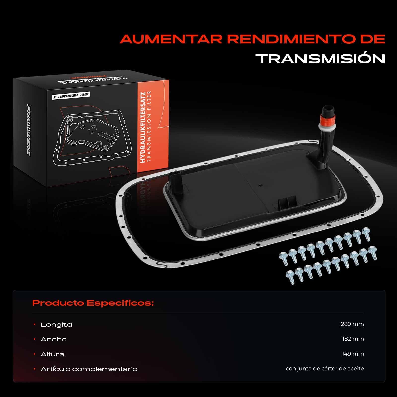 Frankberg Filtro de transmisión Filtro hidráulico automático 5L50E