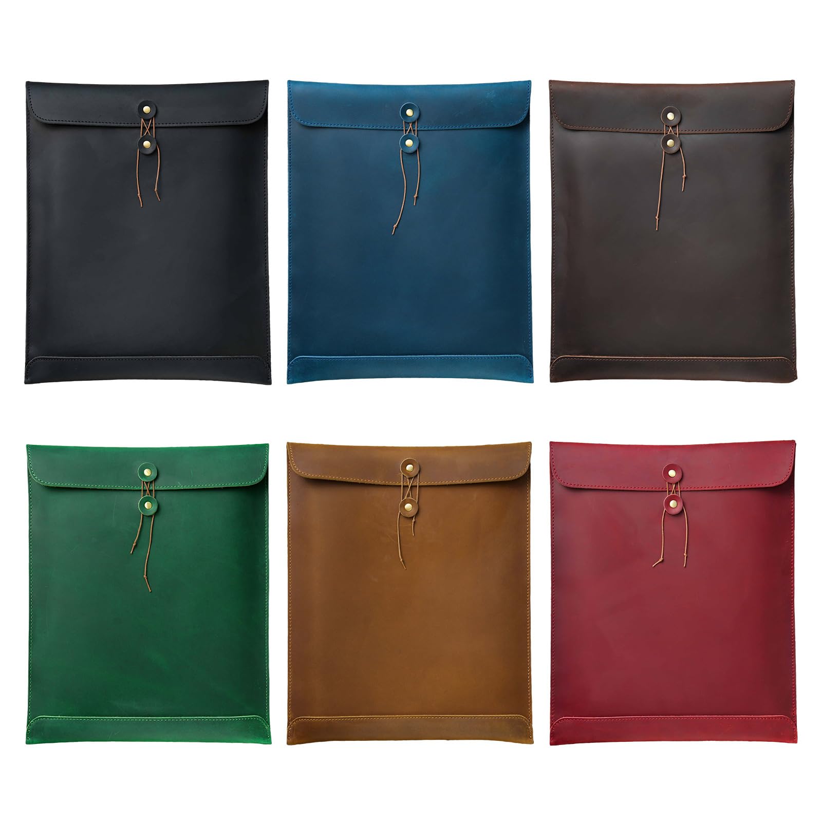 Aktenordner Tasche mit Kordelverschluss, Top Loading Lederumschlag Aktenordner Dokumentenorganisatoren für Männer und Frauen, multifunktionale Bürotasche