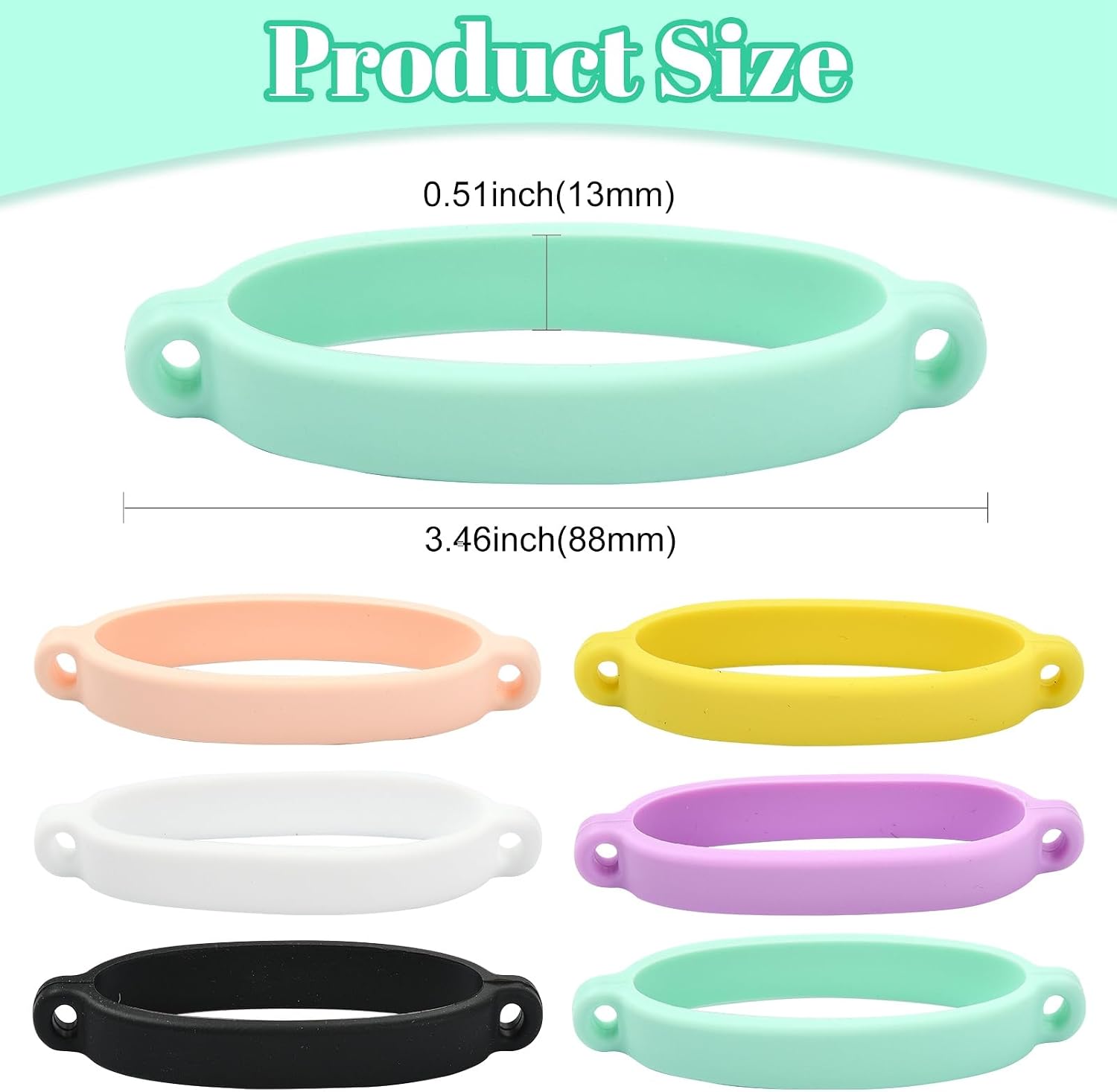 LiQunSweet 6 pcs 6 Colors Silicone Hanging Water Bottle Cup Sleeve Ring Drink Holder Rubber Handle Strap Portable Rope for DIY Carrying Cup Bottle Accessories
