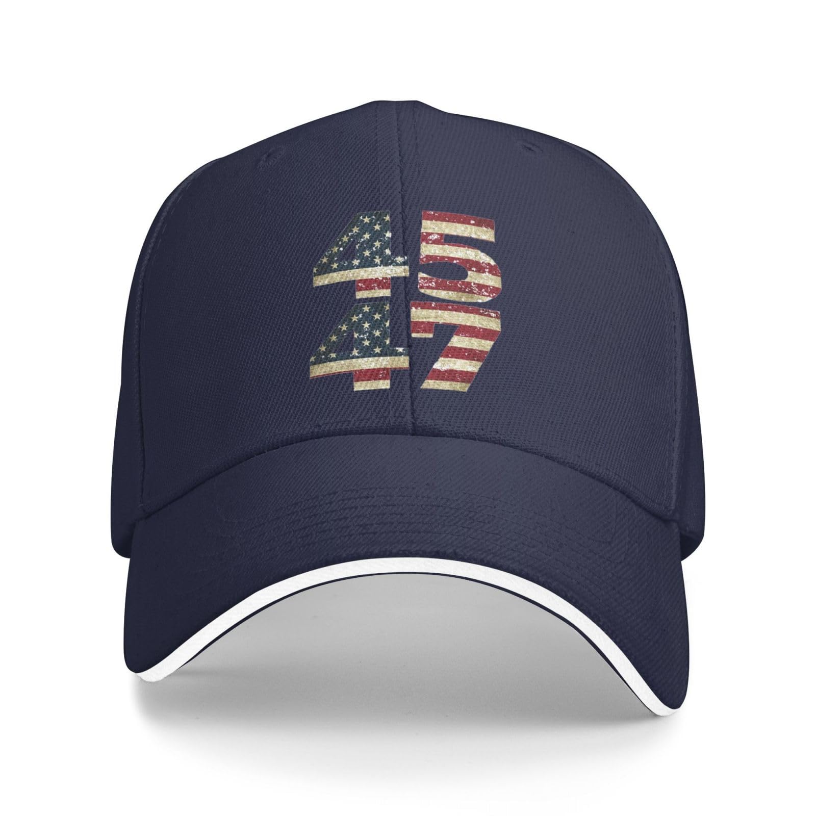 Anceky Hat 45 47 Trump 2024 President Baseball Cap Men Funny Ponytail Hat Gift Trucker Hat Women Sun Hat Dad Cap Black