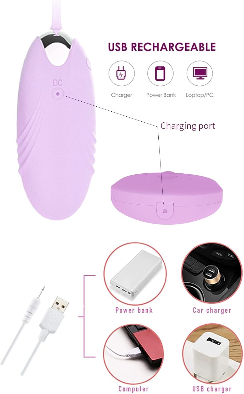 Wireless Vibrating Eggs with Remote Control,10 Vibrating Modes Bullet Vibrator Wearable Kegel Balls Exercise Silicone Massager Waterproof