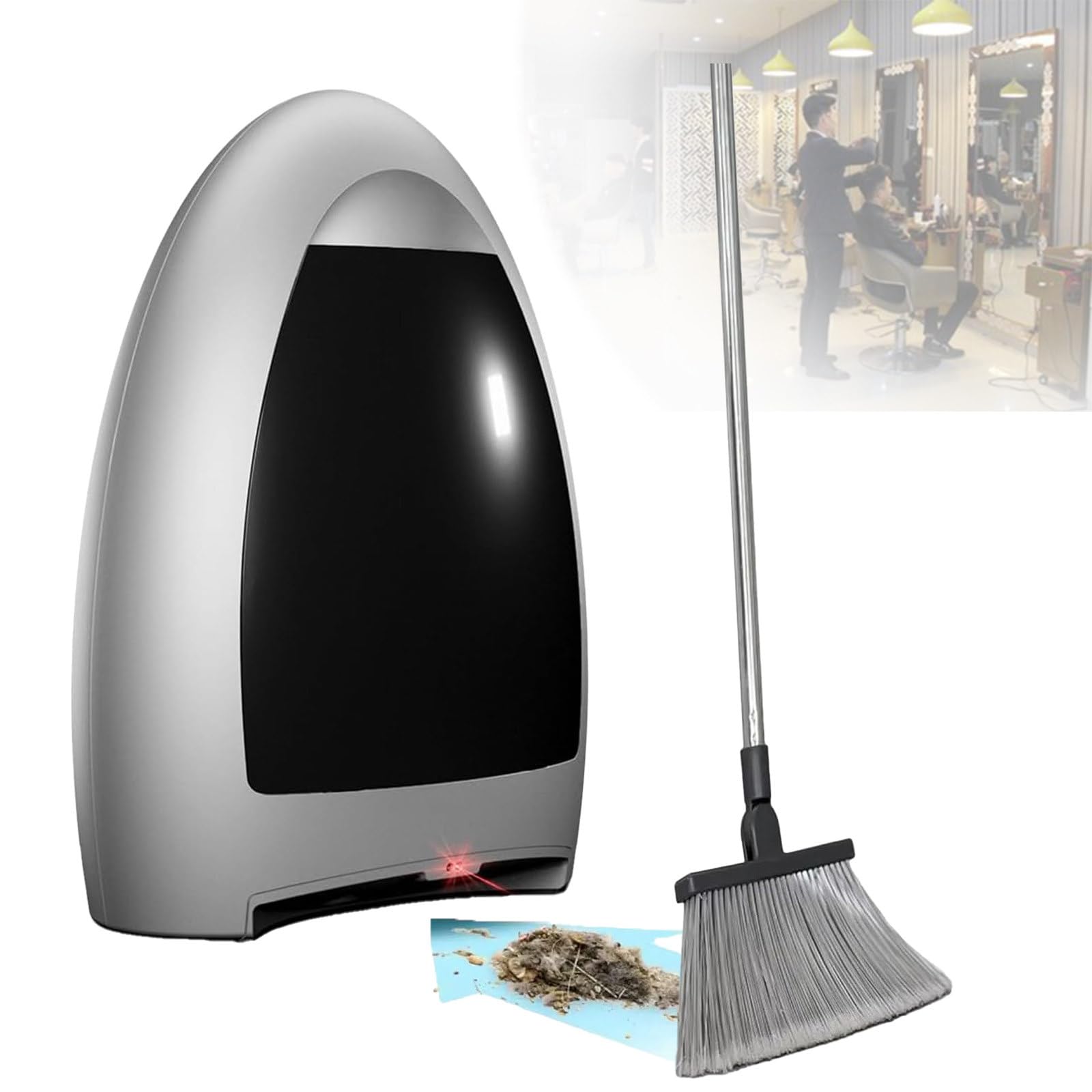 Aspiradora AutomáTica Sin Contacto, 1000 W, UltrarráPida Y Potente, Ideal Para Barrer Pelos De Mascotas, Suciedad, Comida, Cocina, SalóN, Sin Bolsa, Con Cable.,Grey