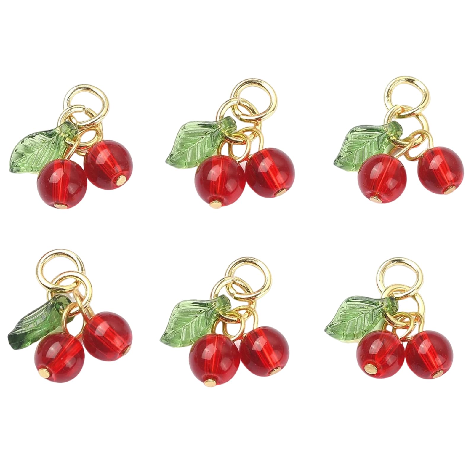 jojnsha Set of 6 Fruit Jewelry Charm Bracelet Pendant Assorted Accessories Jewelry Finding Jewelry Embellishments Jewelry Part