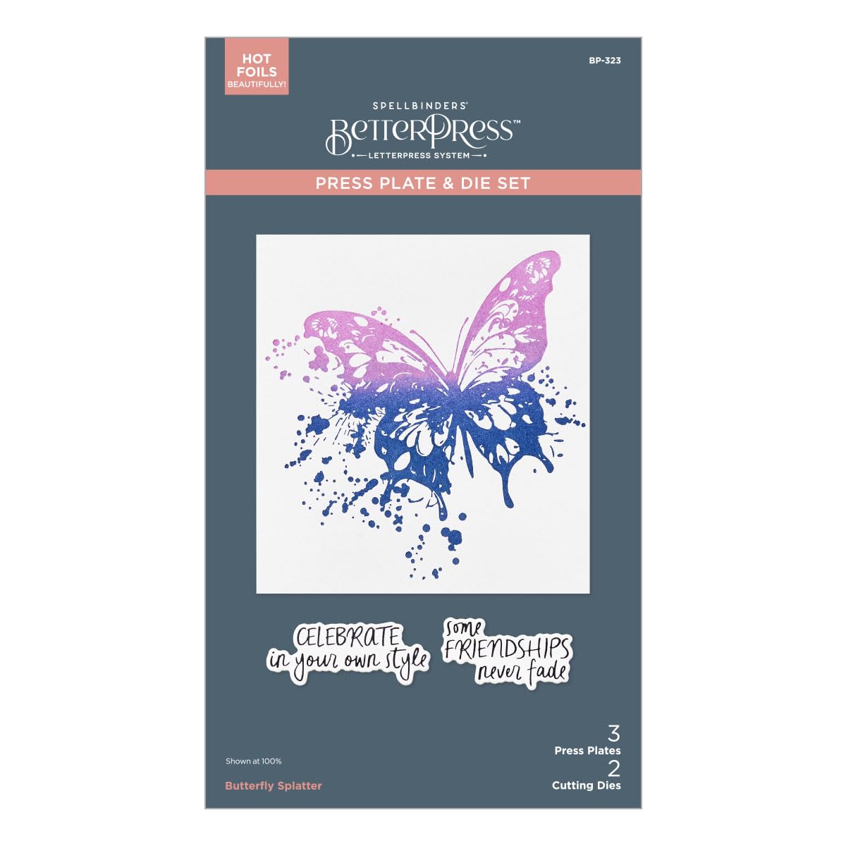 Butterfly Splatter BetterPress Plate & Die Set from the Beautifully Imperfect Collection