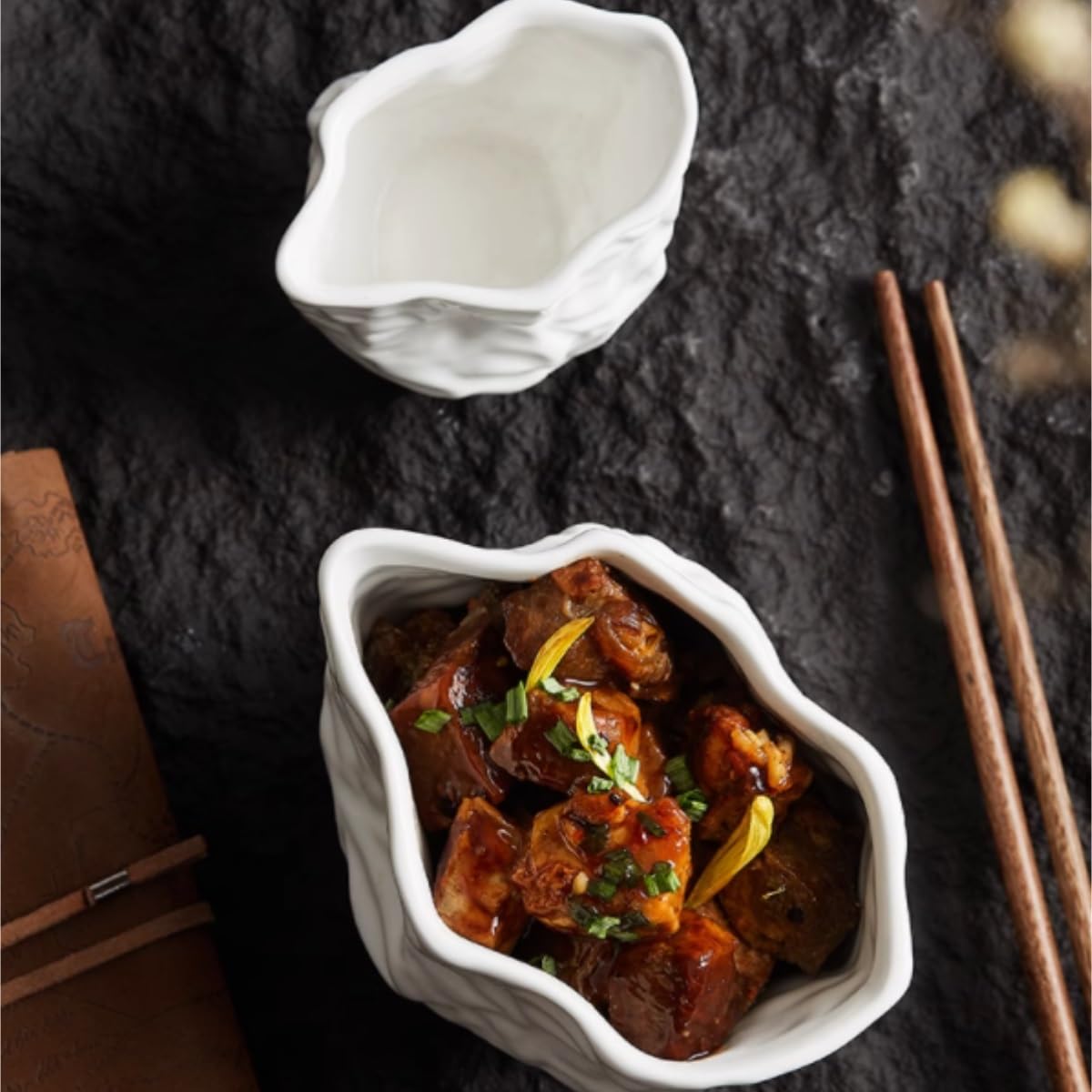 Salsiera per condimenti per insalata, in ceramica, per uso domestico, bistecca occidentale, salsa, salsa, salsa, salsa a bocca appuntita, per cucina e ristorante (9,3 x 6 cm)