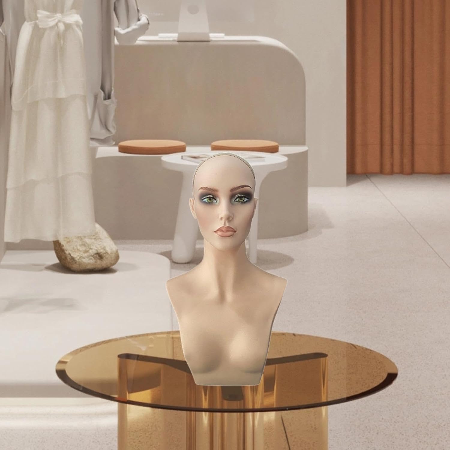 Generic Realistic Mannequin Head Wig Head Wig Display Stand
